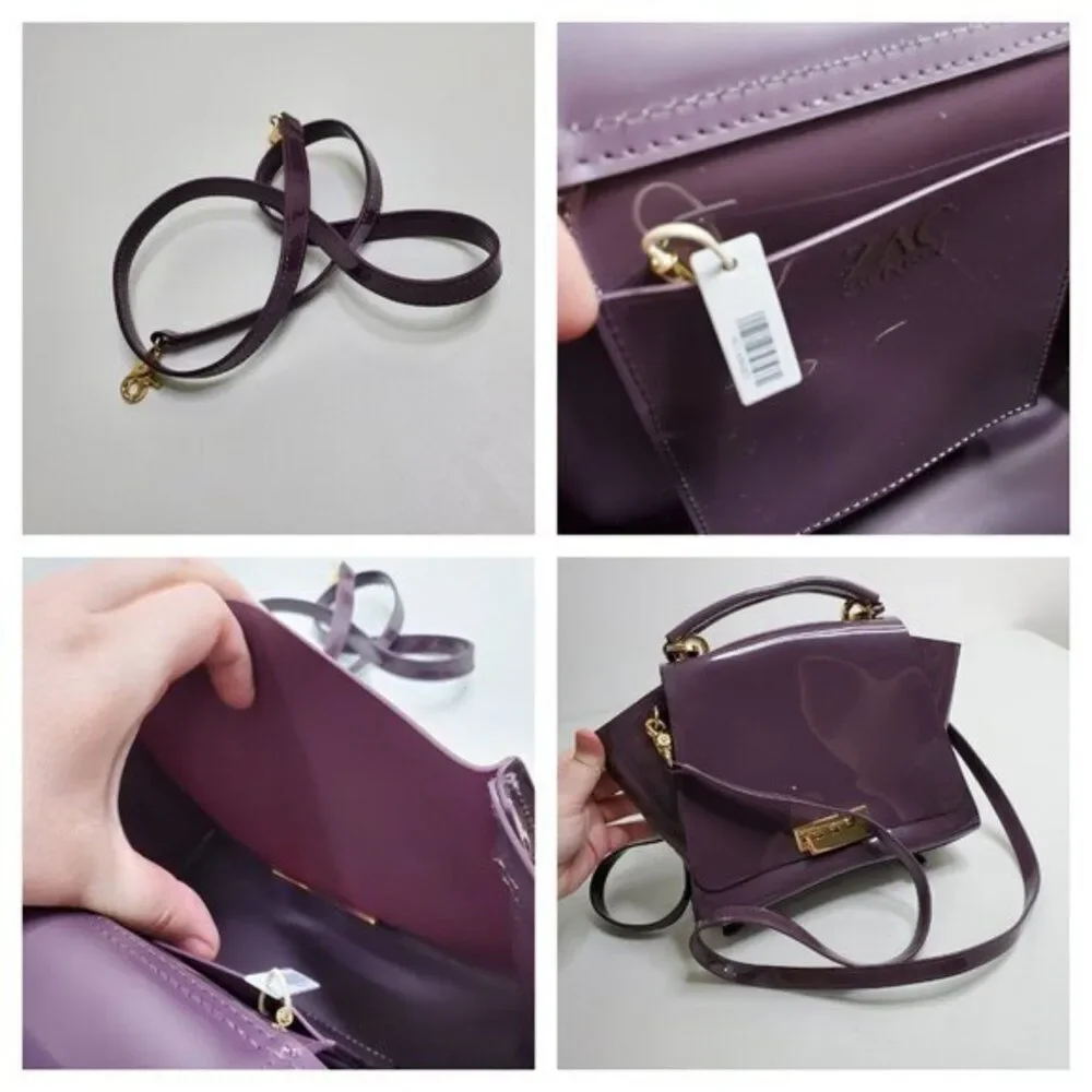Zac Posen Eartha Iconic‎ Backpack Purse Purple Pate